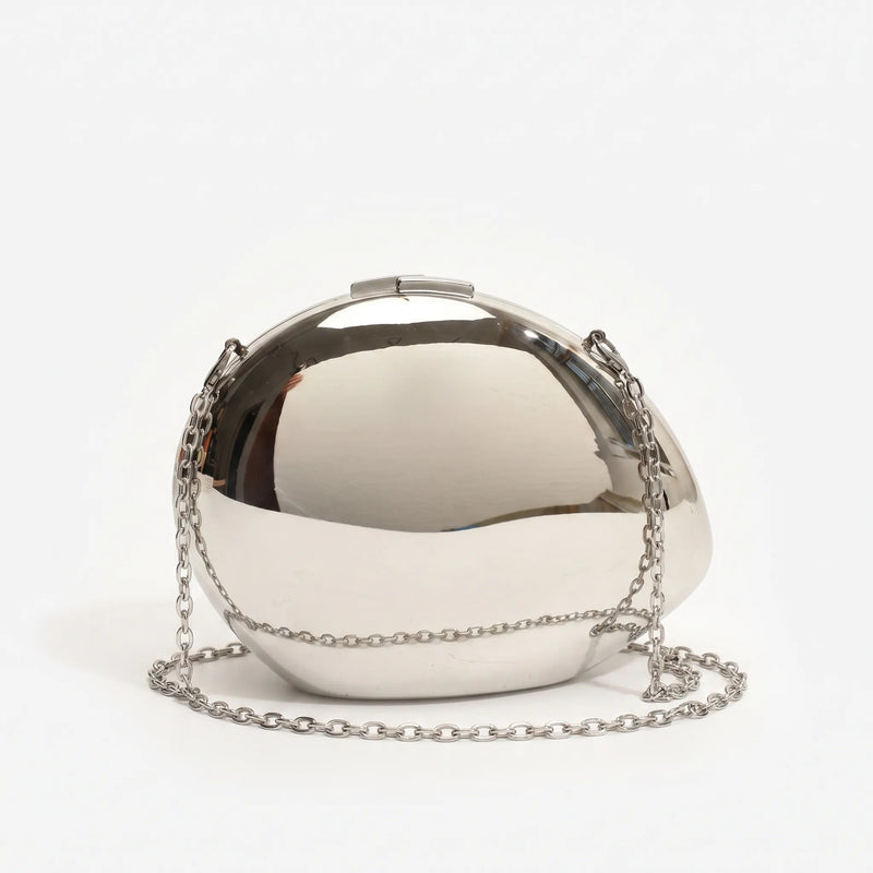 Reflective Hard-Shell Evening Clutch Bag - Oystelle
