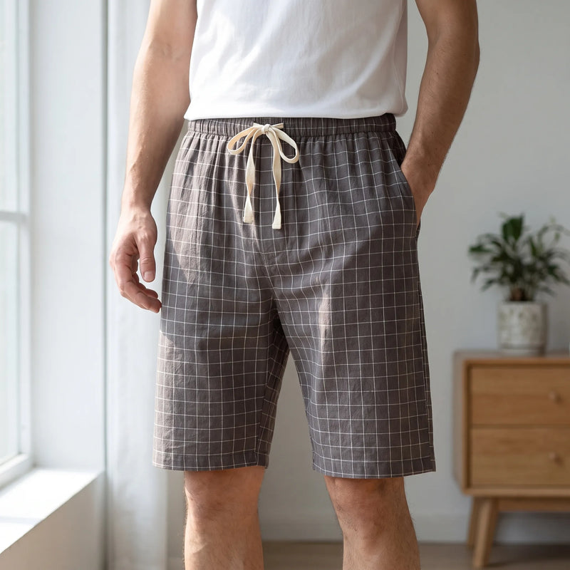 Relaxed Check Pyjama Shorts - Simon