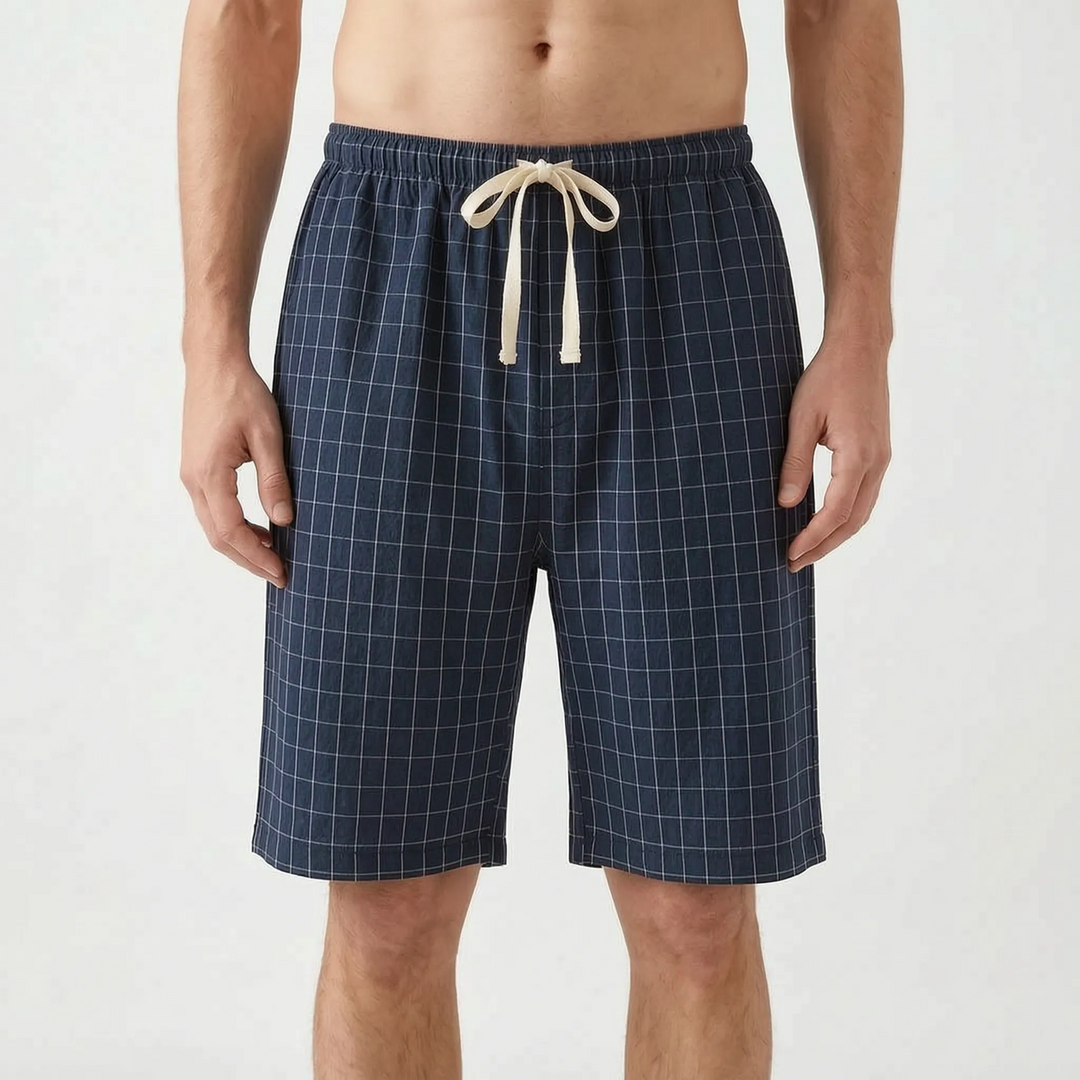 Relaxed Check Pyjama Shorts - Simon