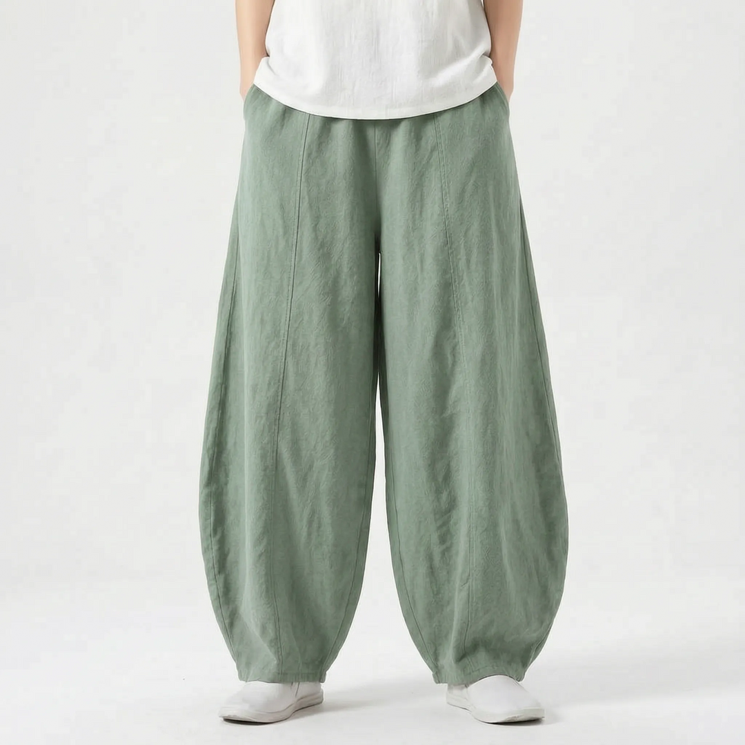 Relaxed Fit Barrel Trousers -  Joy