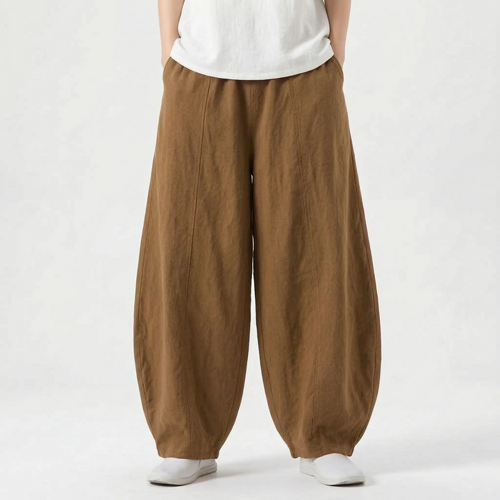 Relaxed Fit Barrel Trousers -  Joy