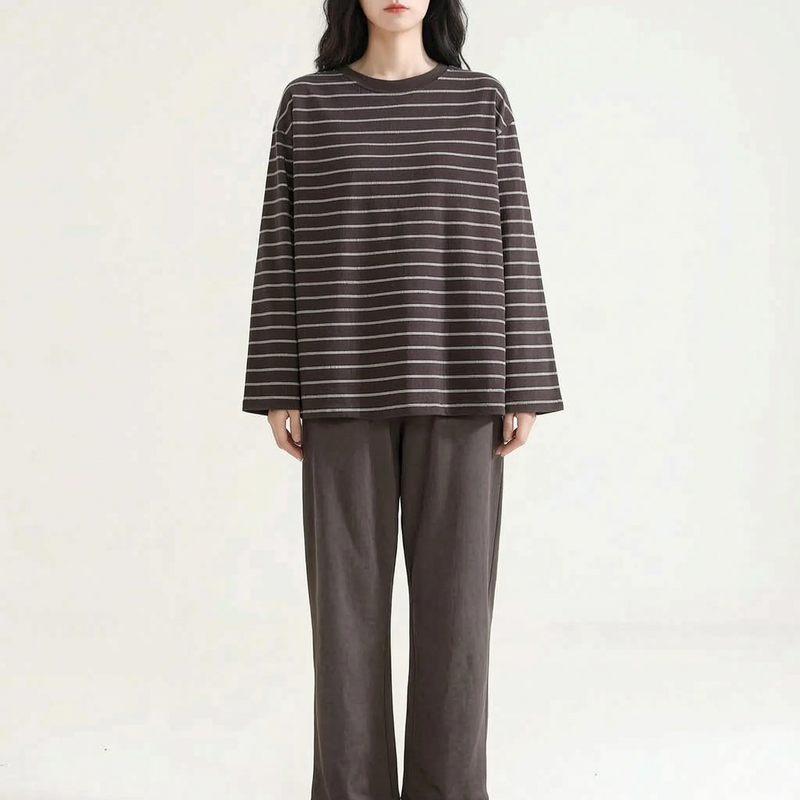 Relaxed Fit Gingham Trousers Pyjamas - Billie