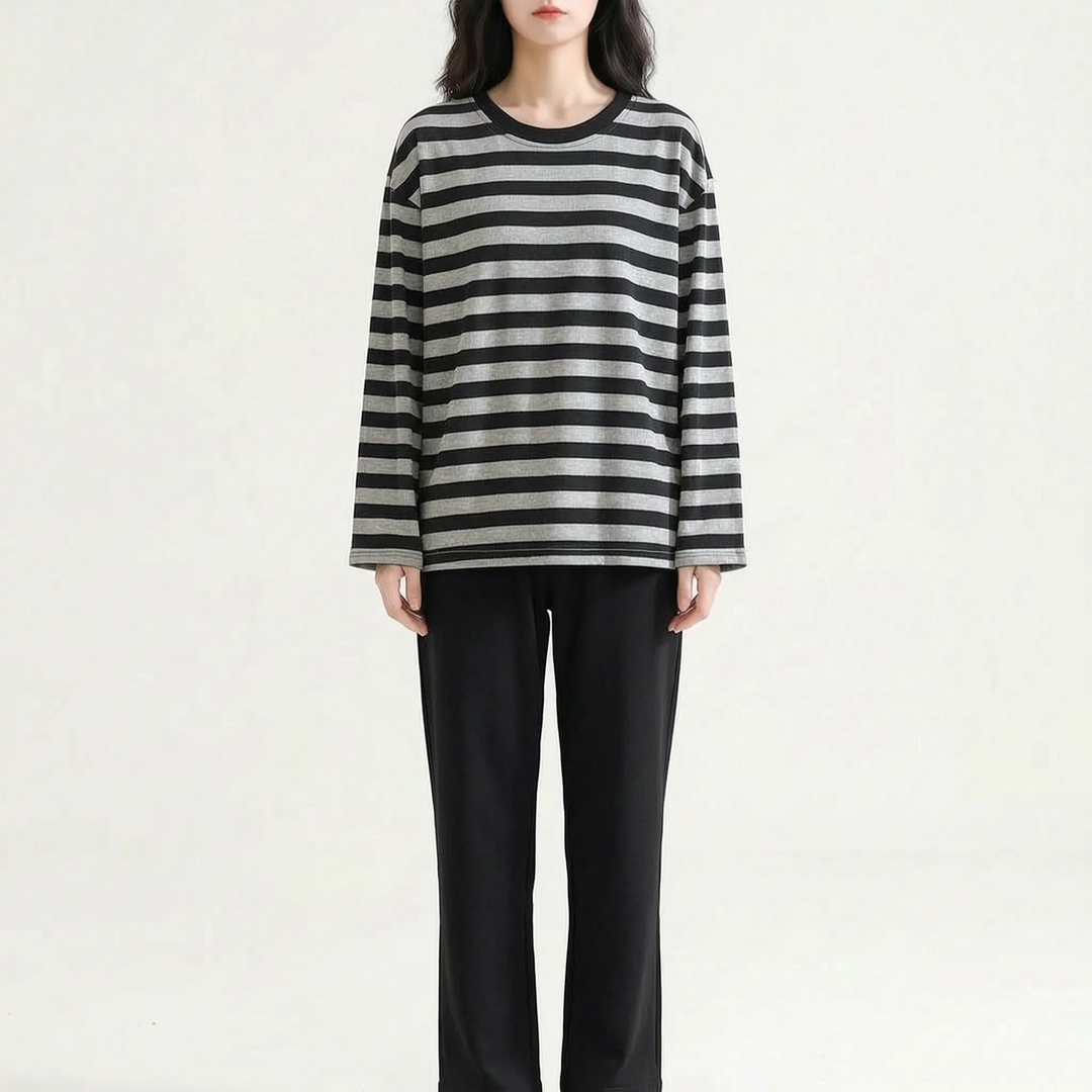 Relaxed Fit Gingham Trousers Pyjamas - Billie