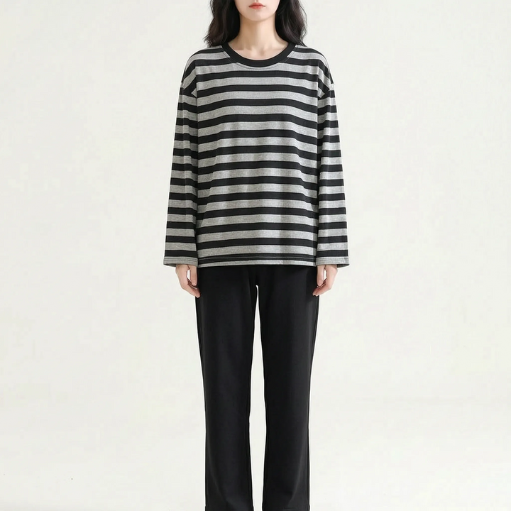 Relaxed Fit Gingham Trousers Pyjamas - Billie