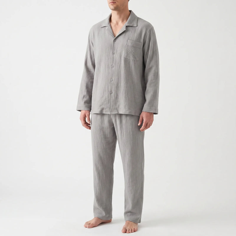 Relaxed Fit Mens Long Sleeve Pyjamas - Marty