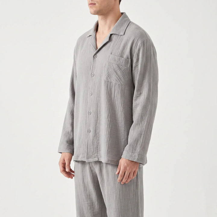 Relaxed Fit Mens Long Sleeve Pyjamas - Marty