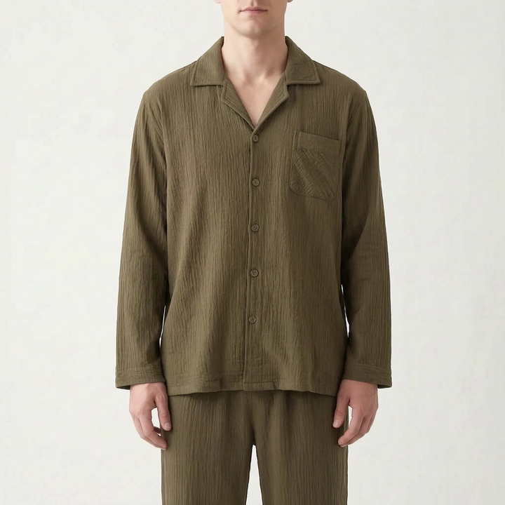 Relaxed Fit Mens Long Sleeve Pyjamas - Marty