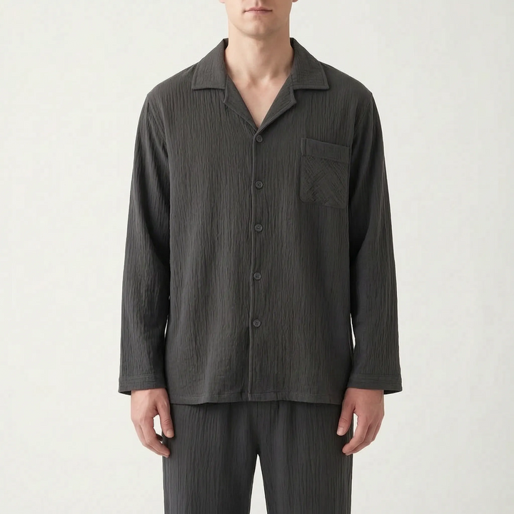 Relaxed Fit Mens Long Sleeve Pyjamas - Marty