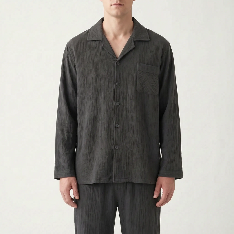 Relaxed Fit Mens Long Sleeve Pyjamas - Marty