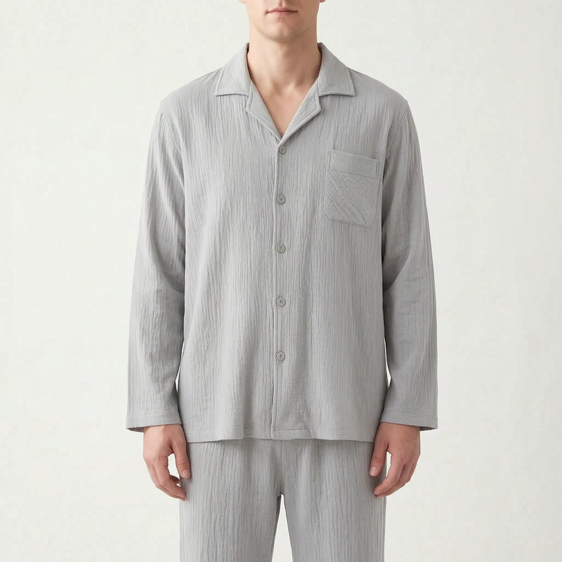 Relaxed Fit Mens Long Sleeve Pyjamas - Marty