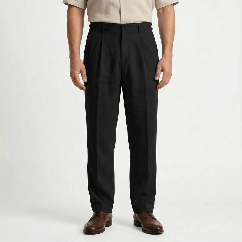 Relaxed Straight Leg Trousers -  Brent