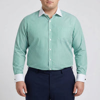 Retro Striped Long-Sleeve Button-Up Shirt - Danny