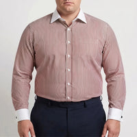 Retro Striped Long-Sleeve Button-Up Shirt - Danny