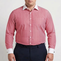 Retro Striped Long-Sleeve Button-Up Shirt - Danny