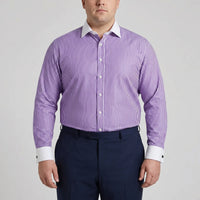 Retro Striped Long-Sleeve Button-Up Shirt - Danny