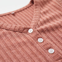 Ribbed Knit Long Sleeve Pyjama Set - Brenda