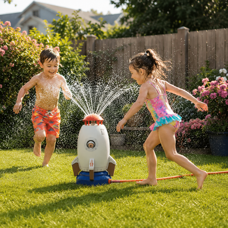 Rocket-Shaped Water Sprinkler - AquaRocket