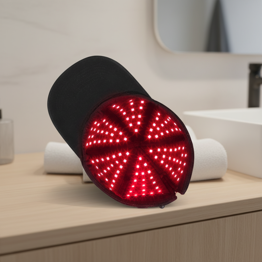 Rot Infrarot Lichttherapie Mütze - GlowCap
