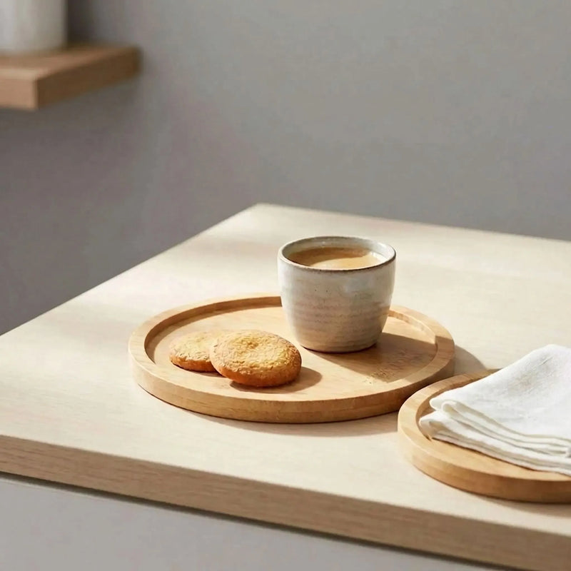 Round Natural Serving Platters - HostAura