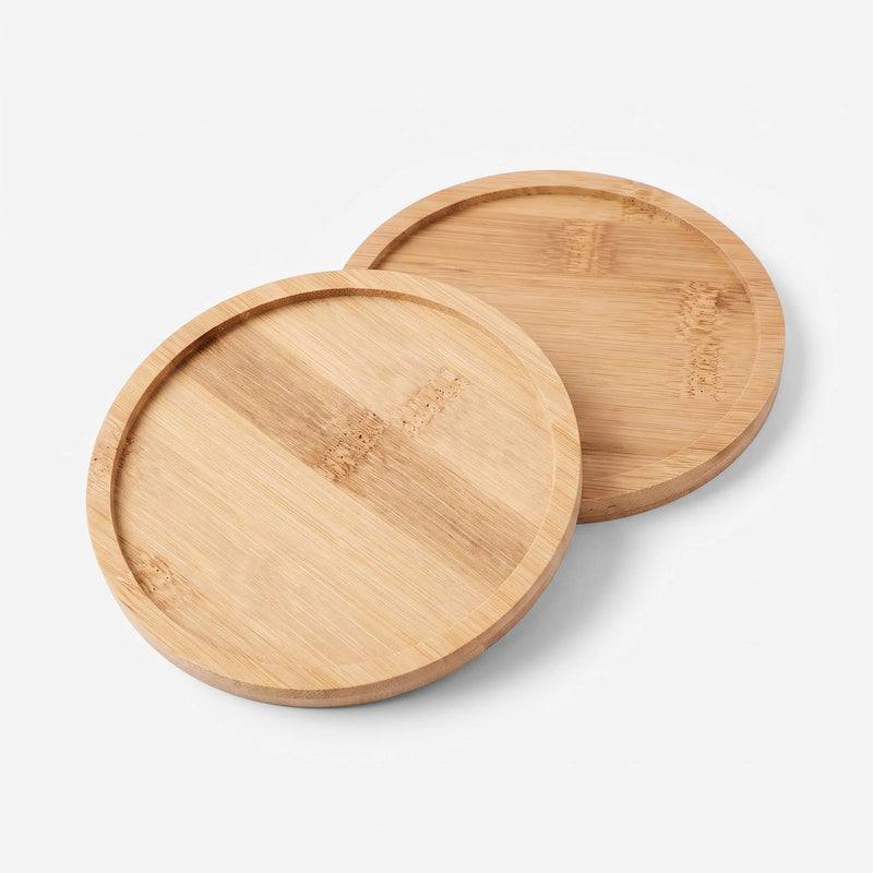 Round Natural Serving Platters - HostAura