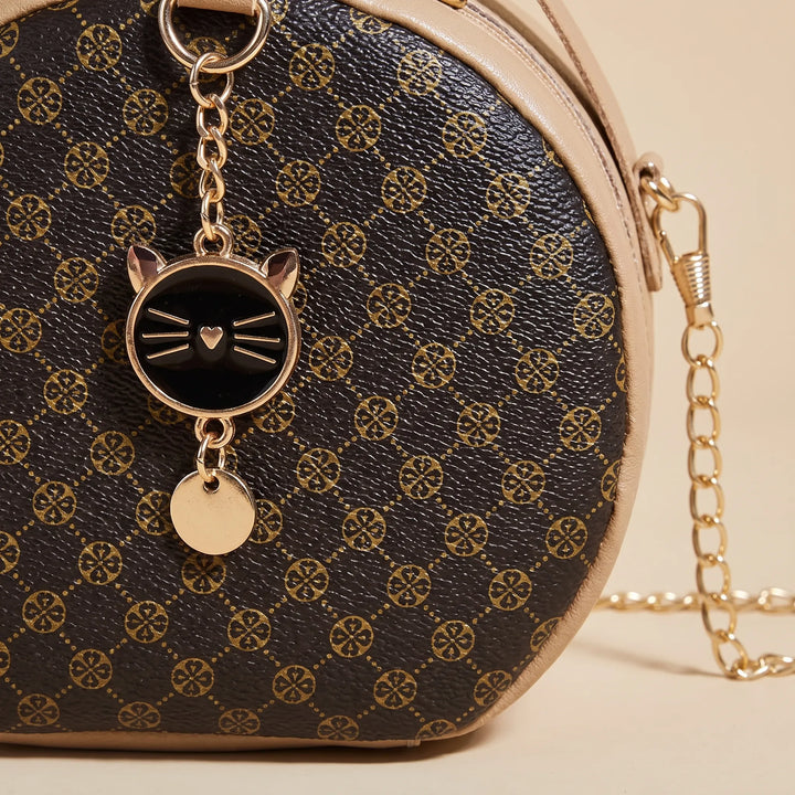 Round Patterned Crossbody Bag - Ovidra