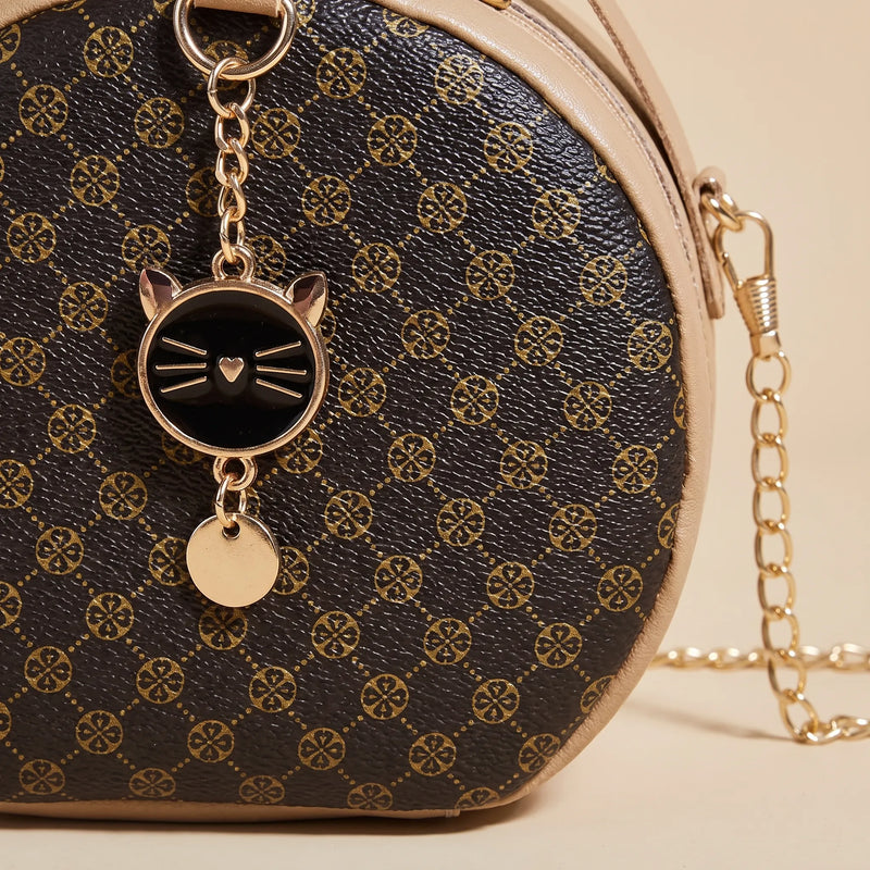 Round Patterned Crossbody Bag - Ovidra