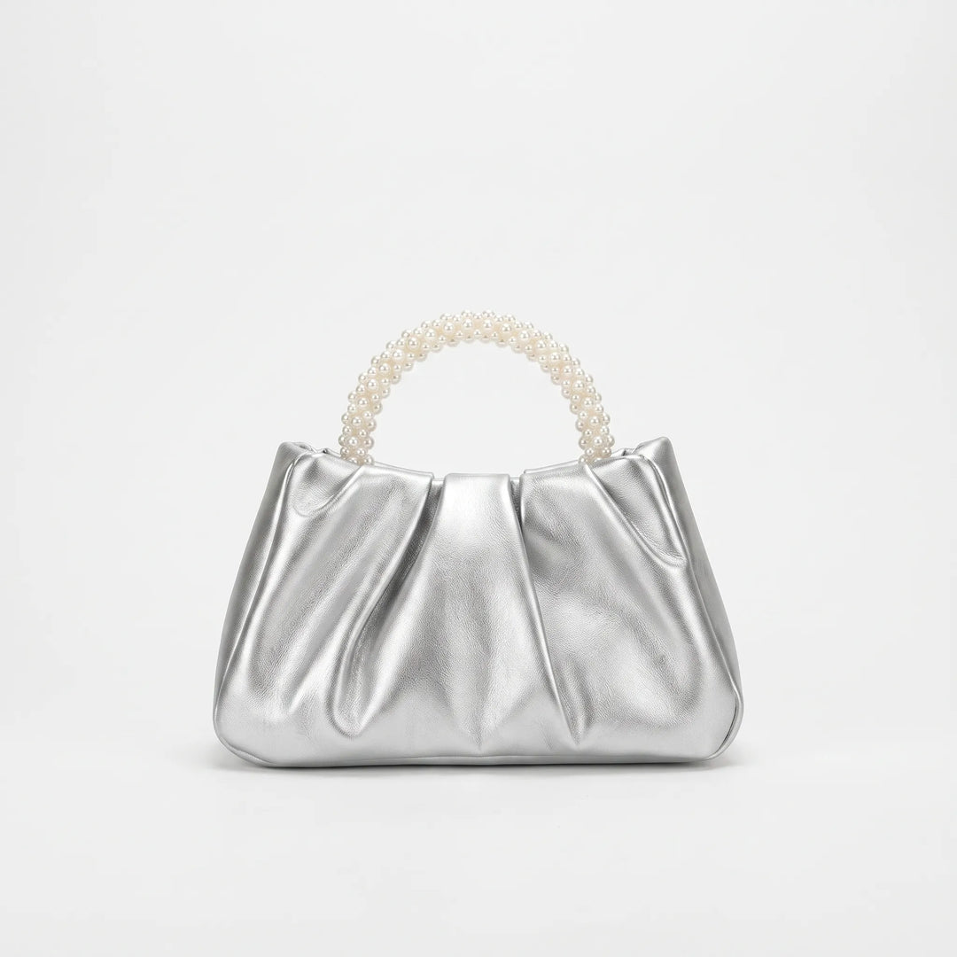 Ruched Bridal Clutch Bag - Luminelle