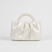 Ruched Bridal Clutch Bag - Luminelle