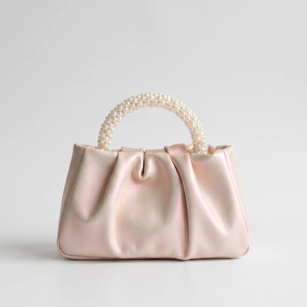Ruched Bridal Clutch Bag - Luminelle