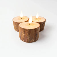 Rustic Branch Style LED Candle set of 3 - Sylvalux