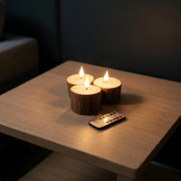 Rustic Branch Style LED Candle set of 3 - Sylvalux