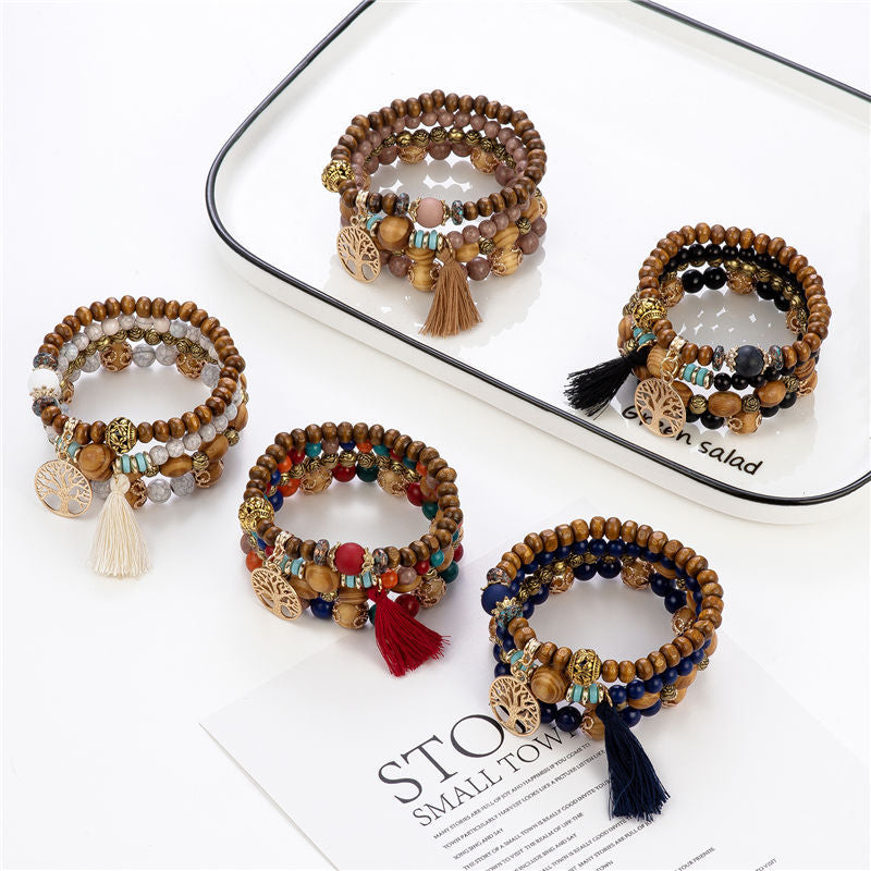 Tree of Life Pearl Bracelet - Elowen-State of Style