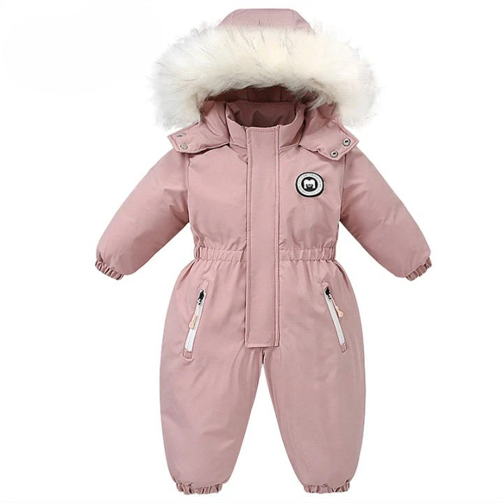 Baby snowsuit with hood, waterproof and warmly lined – Mila Winterzauber edition