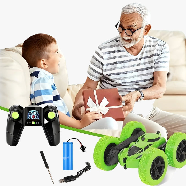 RC stunt car with flip feature and off-road capability – FlipRacer X
