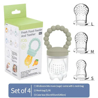 Fruit feeder for babies – safe to chew & helps them learn to eat independently (Buy one, get one free)