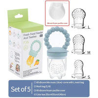 Fruit feeder for babies – safe to chew & helps them learn to eat independently (Buy one, get one free)