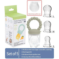 Fruit feeder for babies – safe to chew & helps them learn to eat independently (Buy one, get one free)