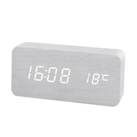 Digital wooden alarm clock with LED display – WoodSync