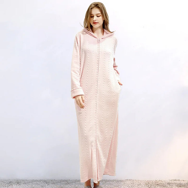 Hooded flannel bathrobe for couples – CosyHug