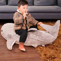 XXL soft plush whale shark cuddly toy for children and adults – Lumo