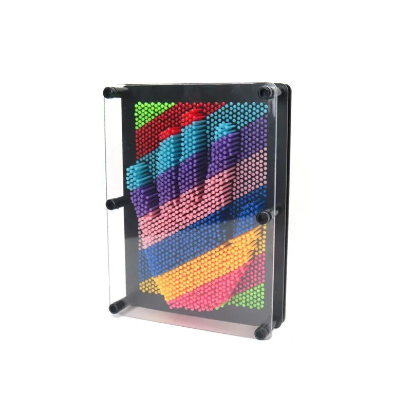 3D pin art game for children and adults – creative fun with finger presses