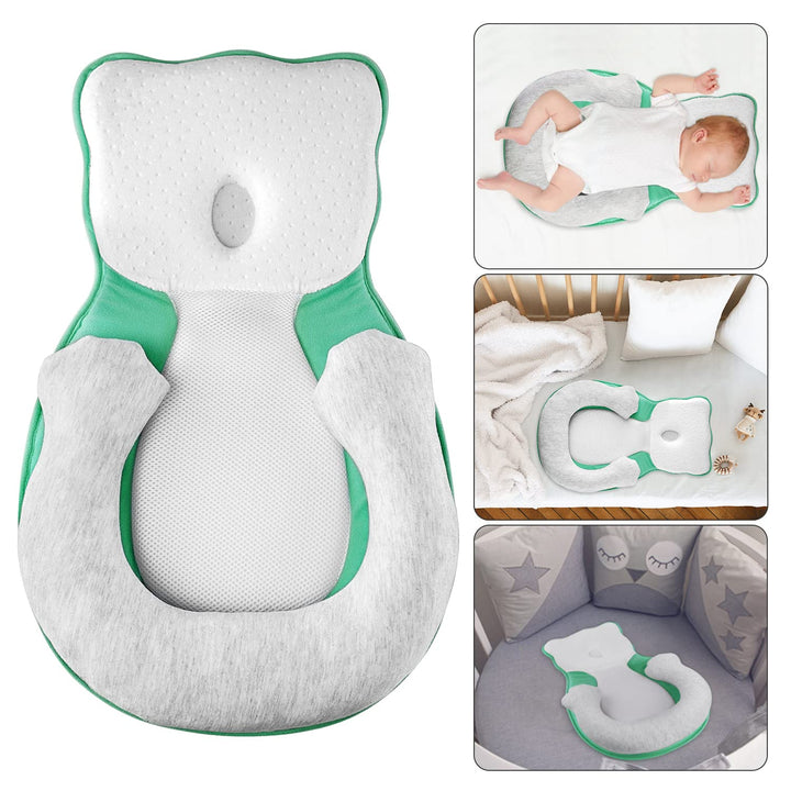 Soft positioning pillow for newborns with leg support – CozyNest
