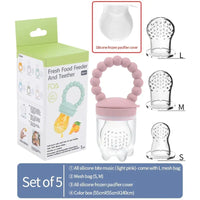 Fruit feeder for babies – safe to chew & helps them learn to eat independently (Buy one, get one free)