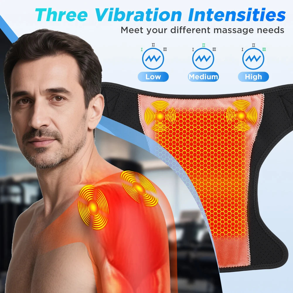 3-in-1 Electric Shoulder, Elbow & Knee Massager with Heating & App Control – ReliefPro