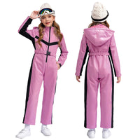 Waterproof one-piece ski suit for girls with fleece lining – Alina
