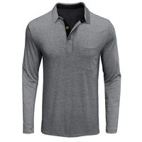 Men's Long Sleeve Polo Breathable & Versatile – Matteo