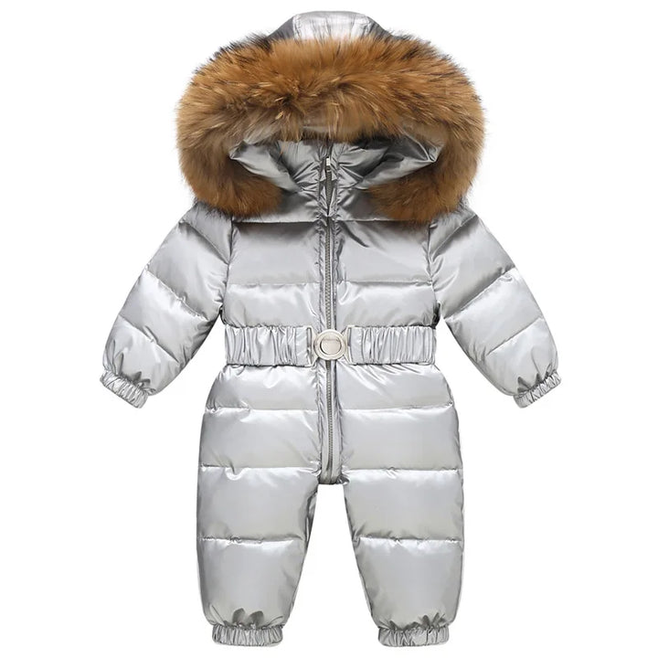 Lined, waterproof winter suit with hood and belt – Winterzauber Niko