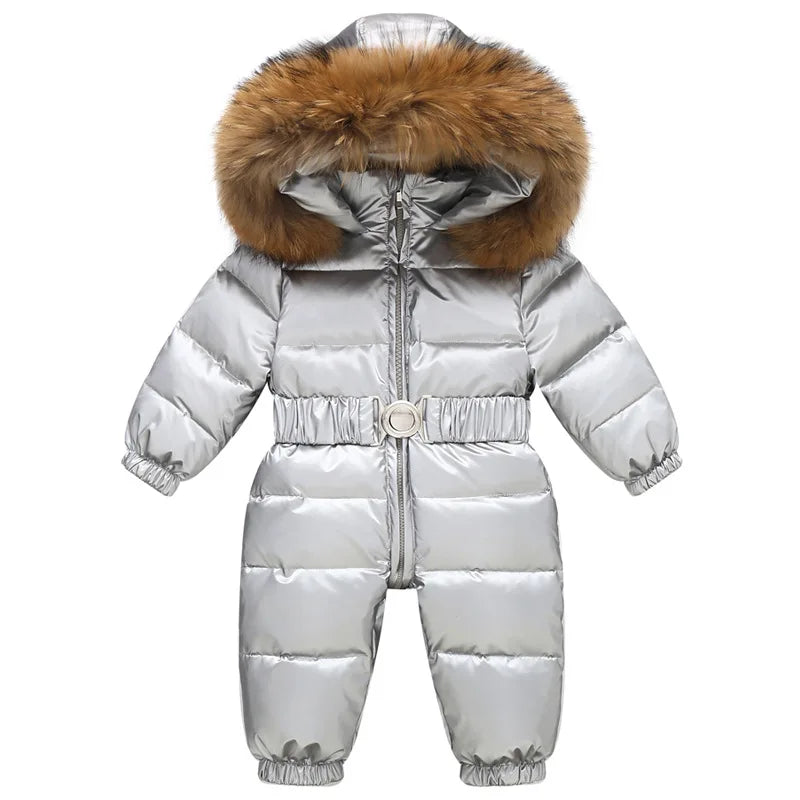 Lined, waterproof winter suit with hood and belt – Winterzauber Niko