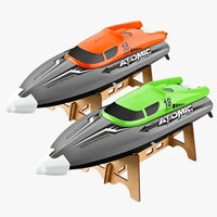 High-performance racing boat AquaX – remote-controlled speedboat with water cooling & automatic reset