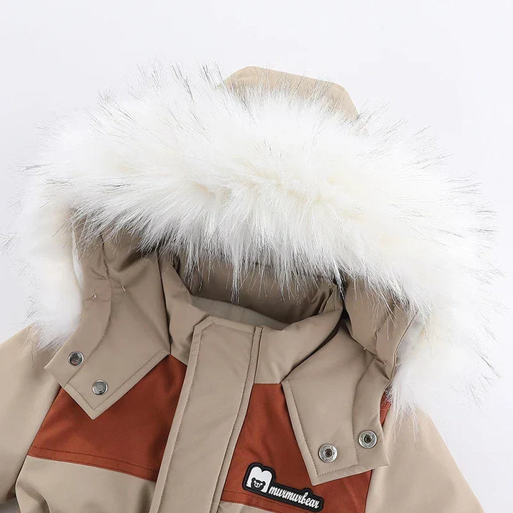 Baby snowsuit with hood, waterproof and warmly lined – Mila Winterzauber edition